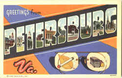 Greetings From Petersburg Virginia Postcard Postcard