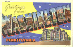 Greetings From Washington Pennsylvania Postcard Postcard