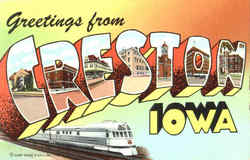 Greetings From Creston Iowa Postcard Postcard