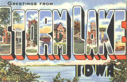 Greetings From Storm Lake Iowa Postcard Postcard