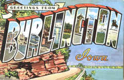 Greetings From Burlington Iowa Postcard Postcard