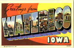 Greetings From Waterloo Iowa Postcard Postcard