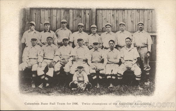 Columbus Base Ball Team for 1906 Ohio Baseball