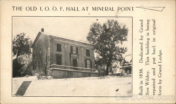I.O.O.F. Hall Mineral Point Wisconsin