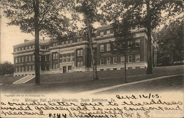 Williams Hall, Lehigh University Bethlehem Pennsylvania