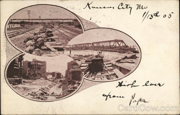 Snapshots of Results of Flood Kansas City Missouri