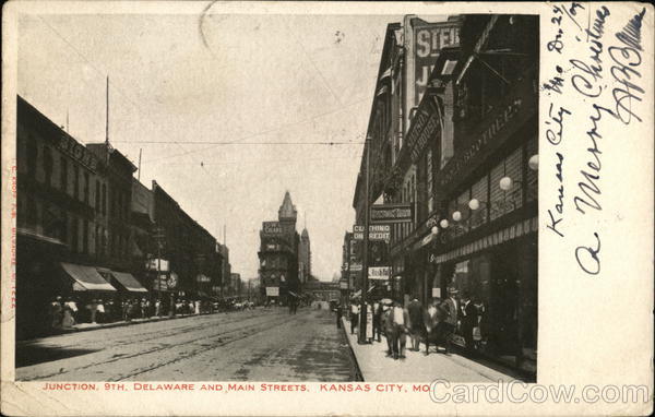 Junction 9th, Delaware and Main Streets Kansas City Missouri
