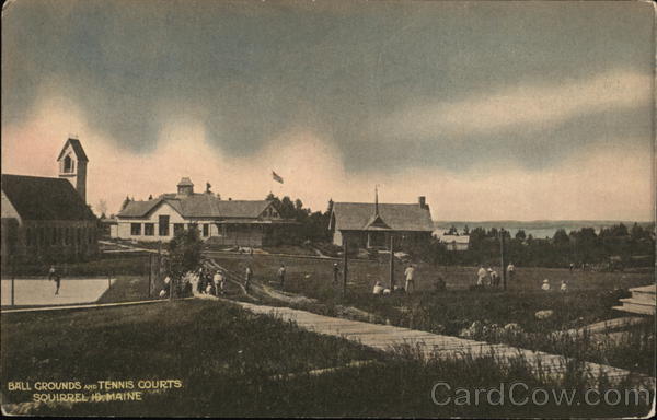 Ball Grounds and Tennis Courts, Squirrel Isiland Southport Maine