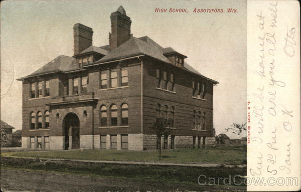 High School Building Abbotsford Wisconsin