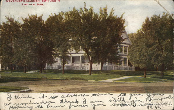 Governor's Mansion, 15th and H Lincoln Nebraska