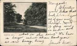 Looking Along Lovers Lane Fayette, IA Postcard Postcard 