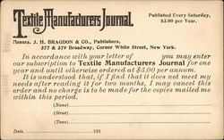 Textile Manufacturers Journal Postcard