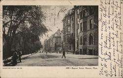 Looking Along Beacon Street Boston, MA Postcard Postcard Postcard