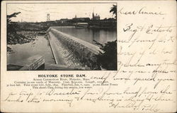 Holyoke Stone Dam Massachusetts Postcard Postcard Postcard