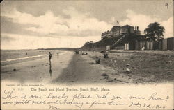 Beach and Hotel Preston Postcard