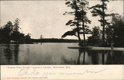 "Three Pine Point," Chain O' Lakes Waupaca, WI Postcard Postcard Postcard