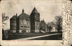 Memorial Hall, Northwestern University Evanston, IL Postcard Postcard Postcard