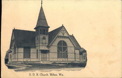 S. D. B. Church Milton, WI Postcard Postcard Postcard