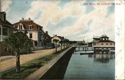 Sea Wall St. Augustine, FL Postcard Postcard Postcard