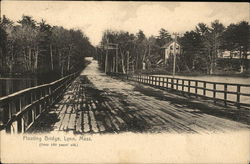 Floating Bridge, Over 100 Years Old Lynn, MA Postcard Postcard Postcard
