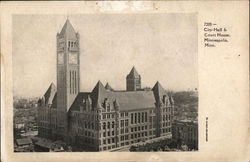 City Hall and Court House Postcard