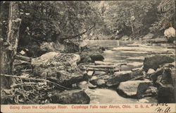 Going Down the Cuyahoga River Cuyahoga Falls, OH Postcard Postcard Postcard