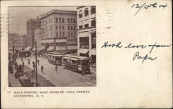 Main Street, East from St. Paul Street Postcard