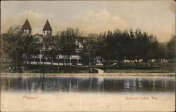 Highland Delavan Lake, WI Postcard Postcard Postcard