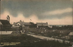 Ball Grounds and Tennis Courts, Squirrel Isiland Postcard