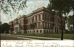 High School Building Postcard