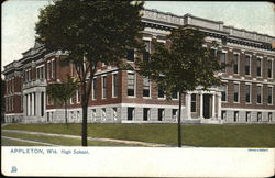 High School Building Postcard