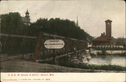 C. & N. W. Bridge & Depot Postcard
