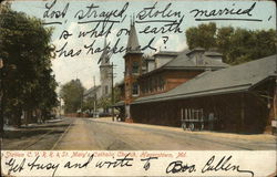 Station C.V.R.R. & St. Mary's Catholic Church Hagerstown, MD Postcard Postcard Postcard