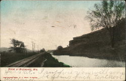 Scene at Mazomanie, Wis Wisconsin Postcard Postcard Postcard