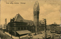 Polk Street Station Chicago, IL Postcard Postcard Postcard