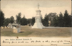 Soldiers Monument Greenville, OH Postcard Postcard Postcard