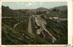 US Weather Bureau and the Tavern at the Summit of Mount Tamalpais Mill Valley, CA Postcard Postcard Postcard