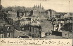 R. P. I. Buildings and Provincial Seminary Troy, NY Postcard Postcard Postcard