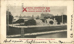 View of Hotel Chamberlain from the Ramparts of Fortress Fort Monroe, VA Postcard Postcard Postcard