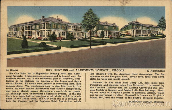 City Point Inn and Apartments Hopewell Virginia