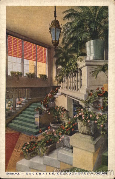 Entrance of the Edgewater Beach Hotel Chicago Illinois