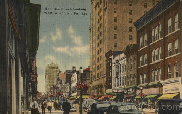 Hamilton Street, Looking West Allentown Pennsylvania