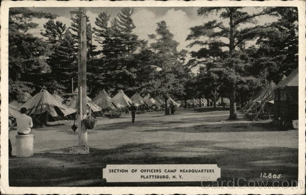 Section of Officers Camp Headquarters Plattsburgh New York