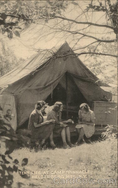 Tent Life at Camp Pinnacle, Helderberg Mountains Voorheesville New York