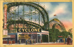 The Cyclone, Coney Island Postcard