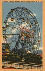 Coney's Famous "Wonder Wheel" Postcard