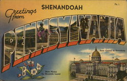 Greetings from Shenandoah Pennsylvania Postcard Postcard Postcard