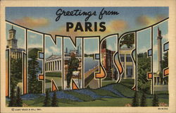 Greetings From Paris, Tennessee Postcard Postcard Postcard