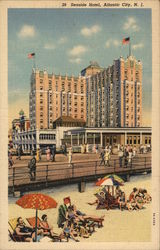 View of Seaside Hotel Postcard