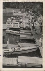 Pier and Boardwalk, Unity House Postcard